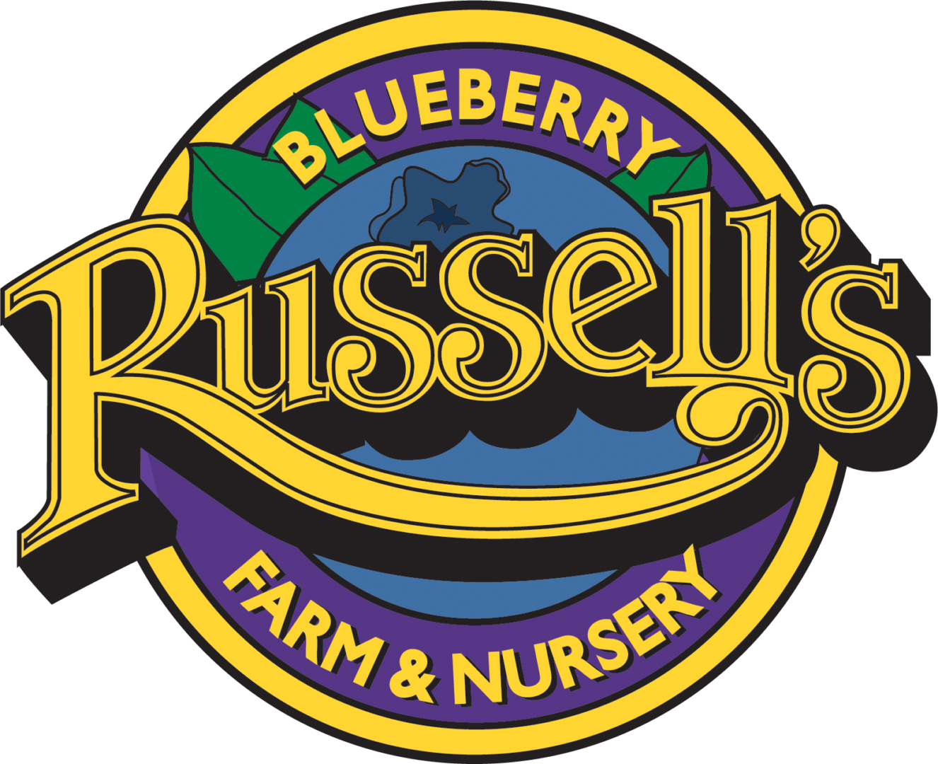 Russell's Blueberry Farm - business card logo